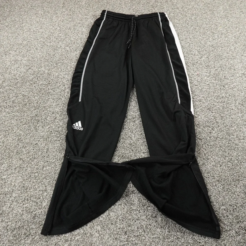 Adidas Pants Mens M Black Track Drawstring WarmUp Jogger‎ Sweatpants Workout Gym